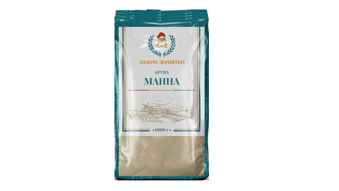 Крупа манна ЗОЛОТЕ ЗЕРНЯТКО, 1000г